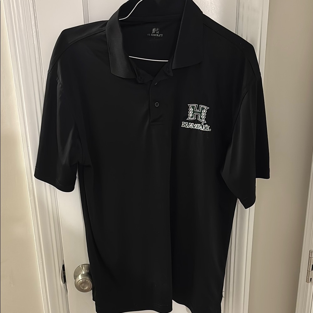 Hawaii Black Polo Shirt